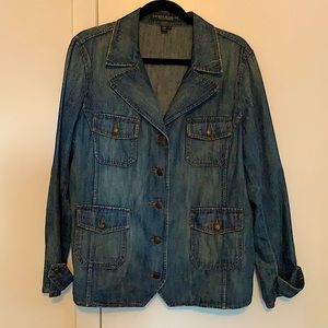 EUC - LAUREN RL 1970's styled Denim Jacket dark wash